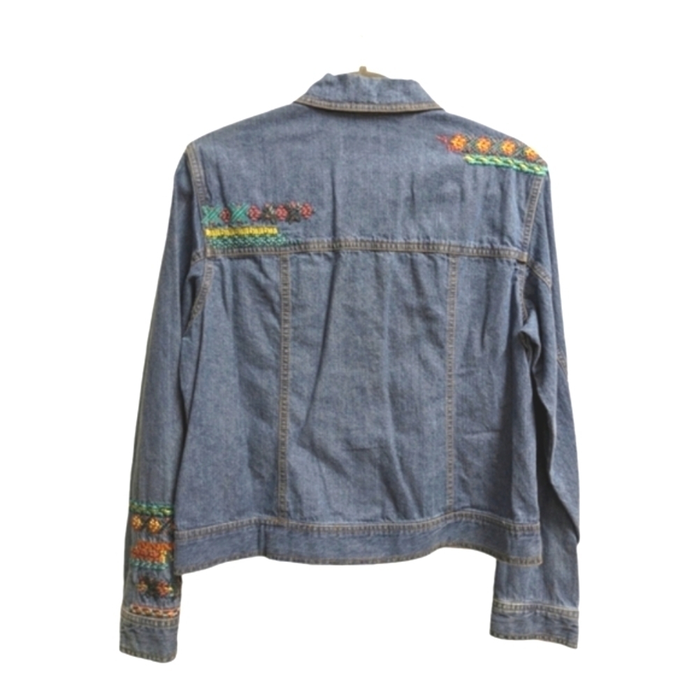 Vtg Susan Bristol embroidered beaded jean jacket NEW with tag Sz medium - Picture 3 of 7